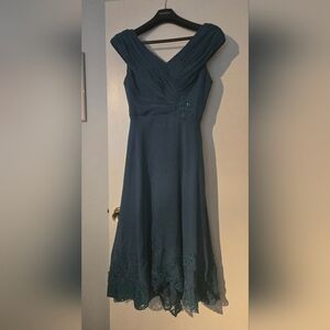 Elegant  Peacock Blue Mother of the Bride/Groom Dress